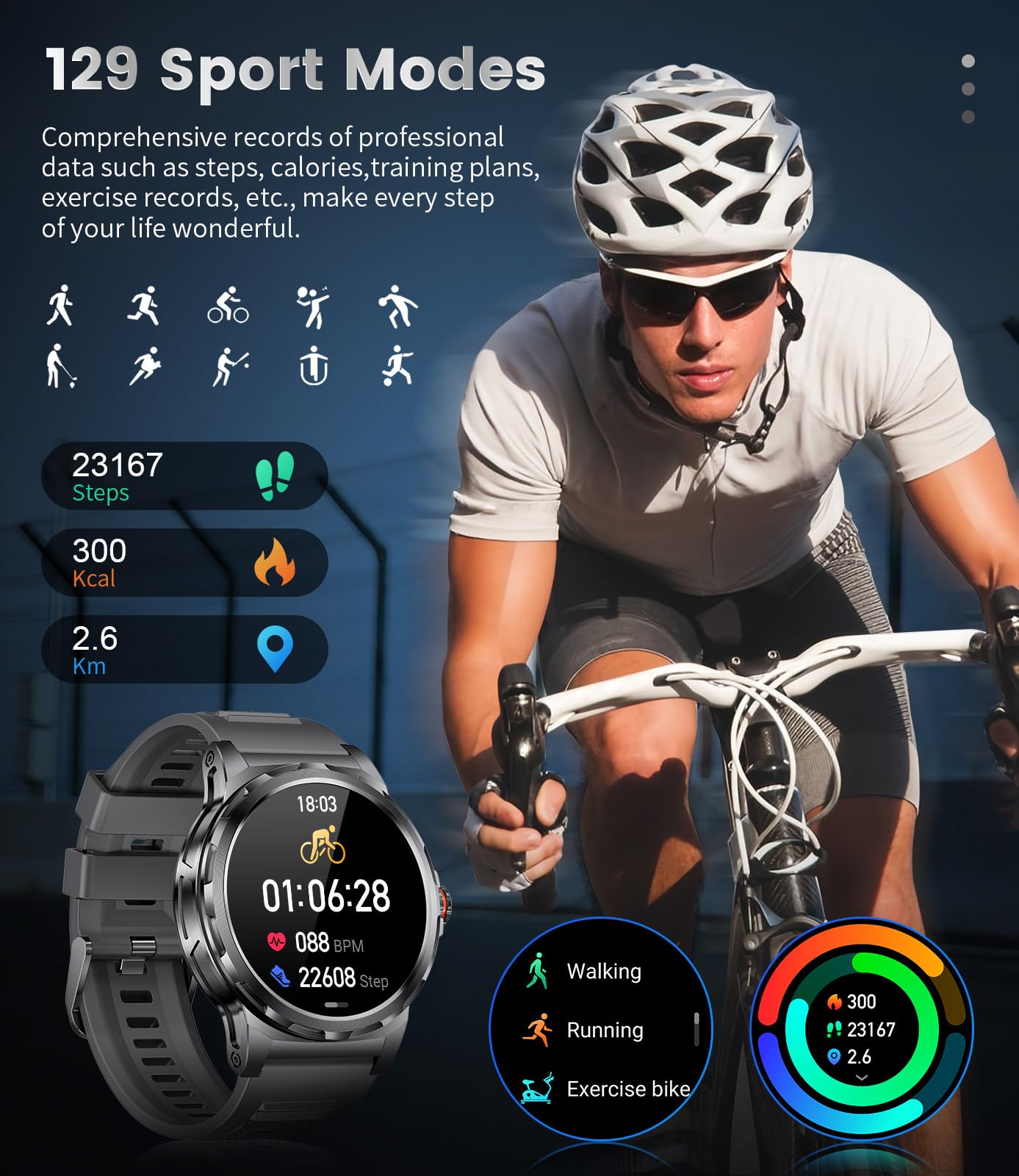 Foto 5 pulgar | Reloj Inteligente Lige Military De 1,43 Pulgadas Amoled Más De 120 Modos Deportivos - Venta Internacional