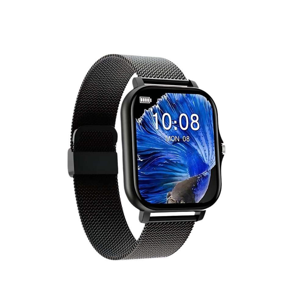 Foto 4 pulgar | Smartwatch Gadgets&Fun Negro Square Amoled Mesh