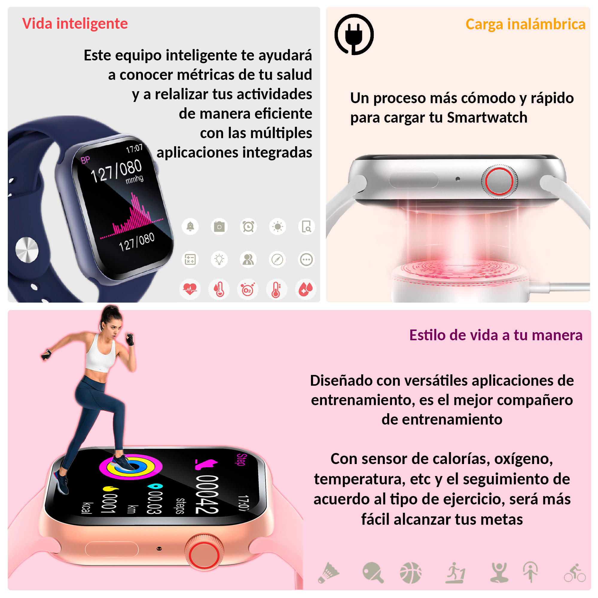 Foto 5 pulgar | Smartwatch Vak S3 Llamadas Control Voz Ips 2' Sport