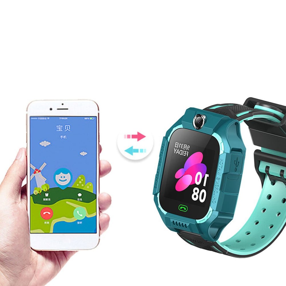 Foto 5 pulgar | Reloj Inteligente GPS para Niños con Llamadas Sos Morado - Venta Internacional