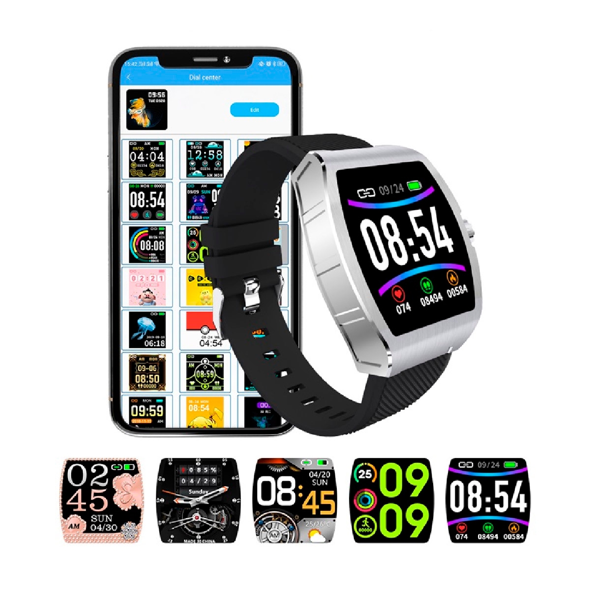 Foto 7 pulgar | Reloj Inteligente Smart C1 Bluetooth 4.0 150 Mah Ip68 Negro - Venta Internacional