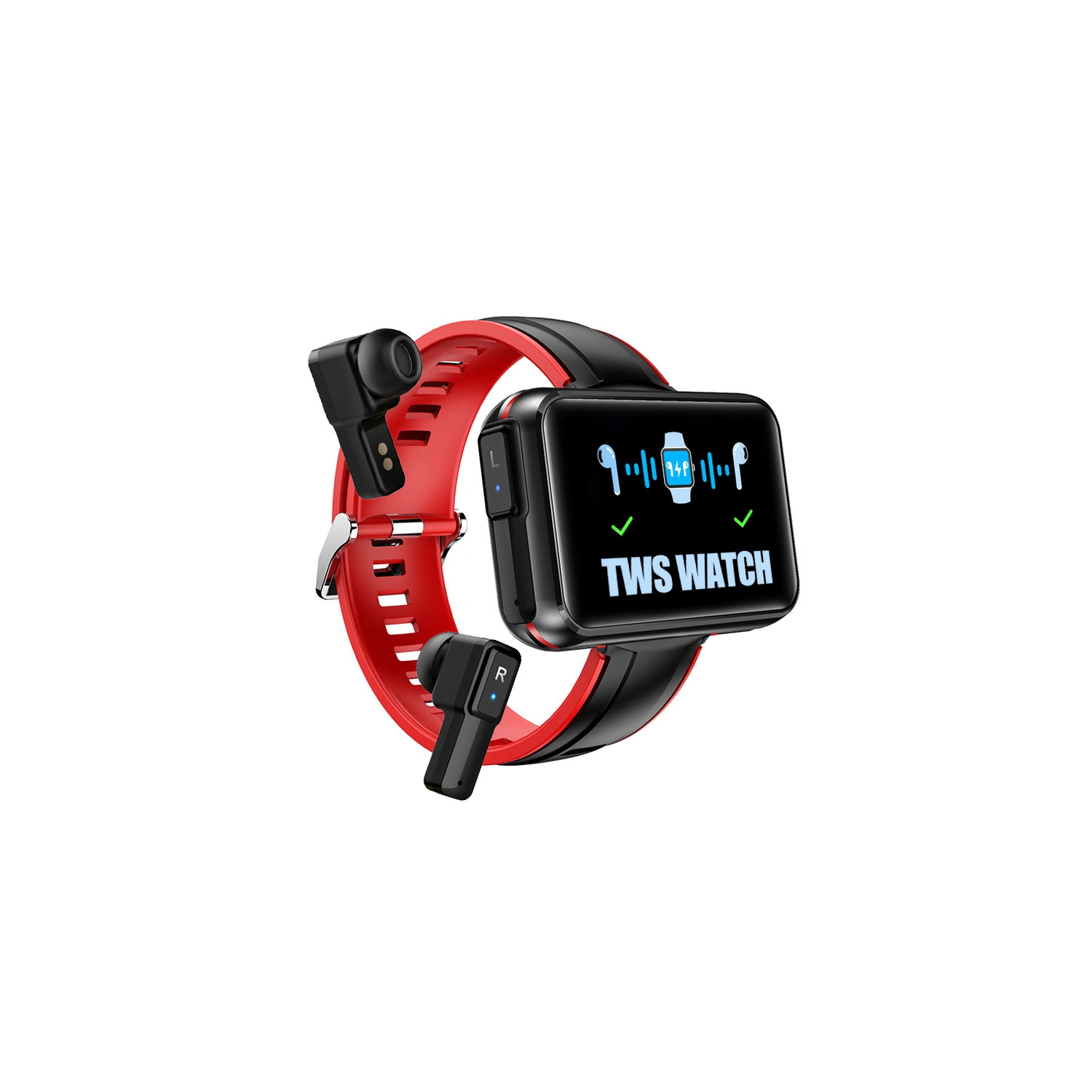 Smartwatch EL T91 2 en 1 Bluetooth con Auriculares a Prueba de Agua - Venta Internacional