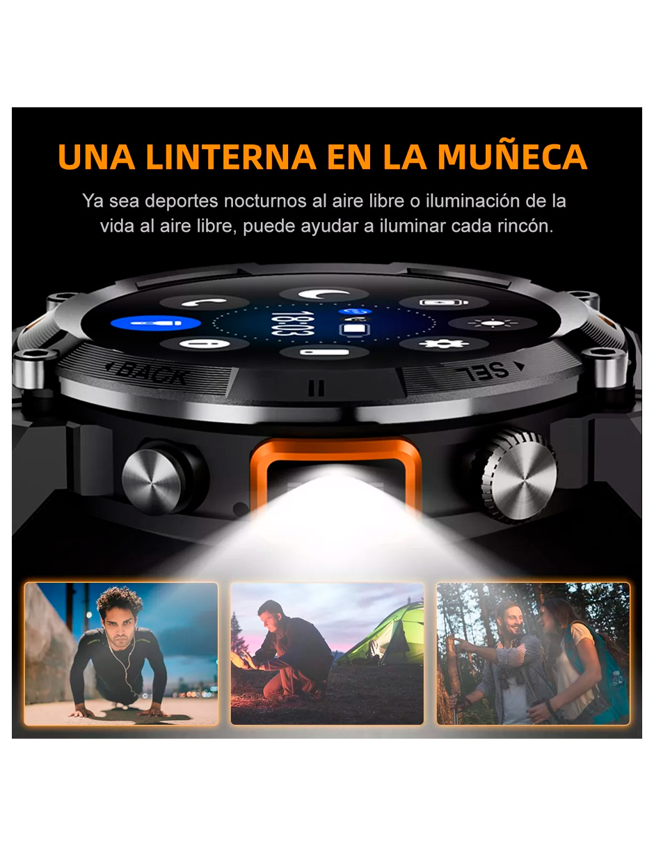 Foto 6 | Reloj Inteligente Bw0723 Pro Full Touch Pantalla HD para Aventuras al Aire Libre