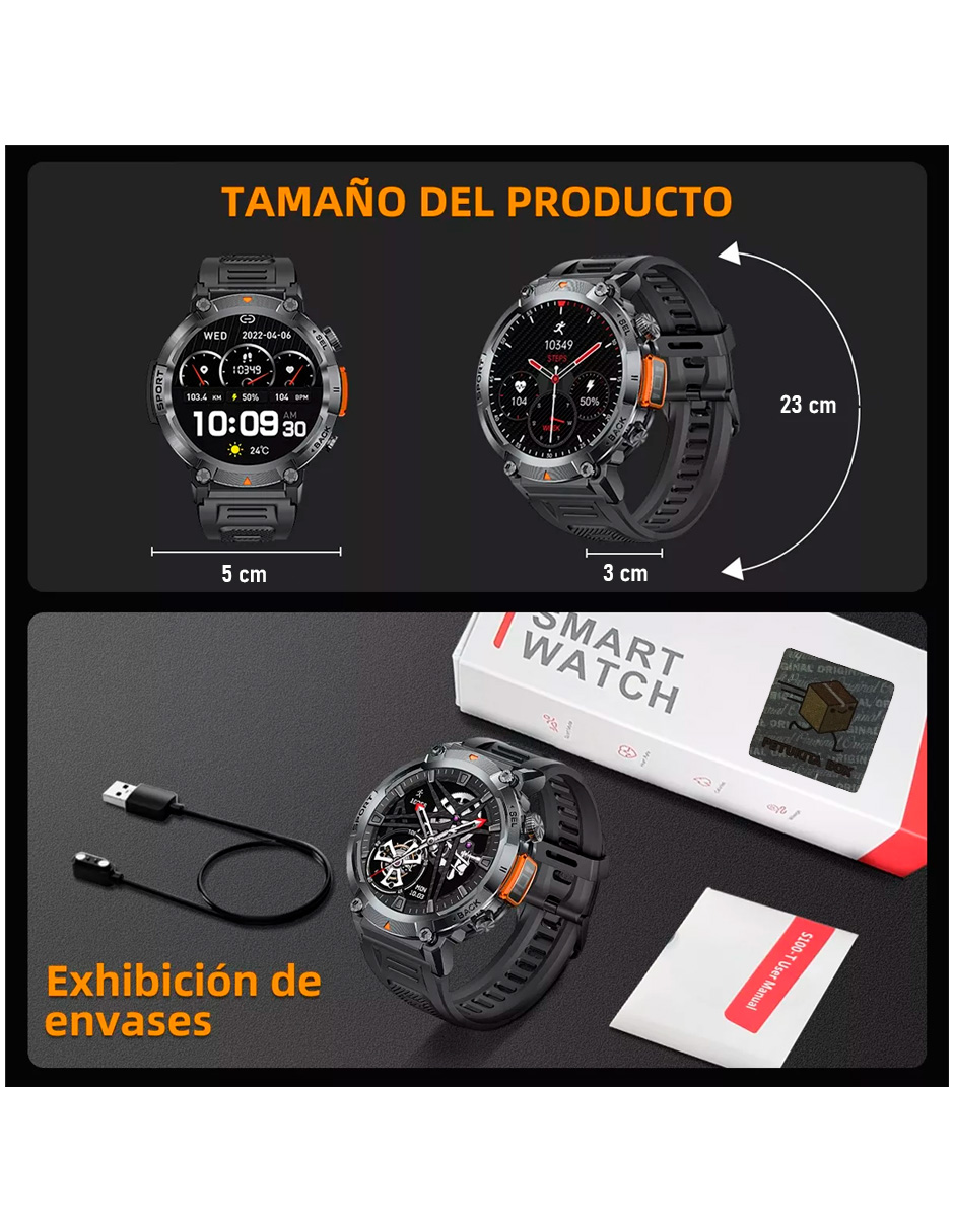 Foto 9 pulgar | Reloj Inteligente Bw0723 Pro Full Touch Pantalla HD para Aventuras al Aire Libre