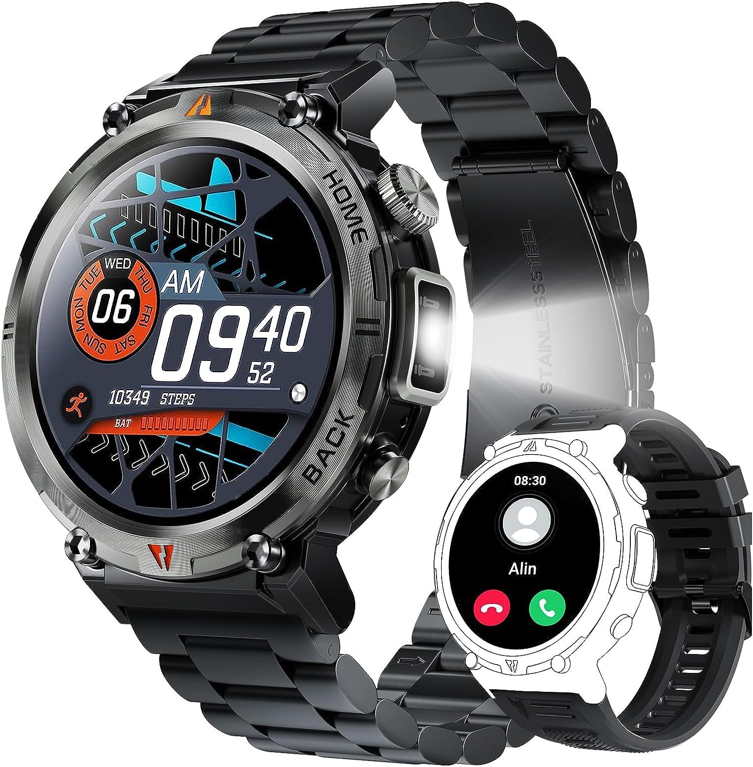 Foto 2 pulgar | Reloj Smartwatch Eigiis Negro con Bluetooth-Venta Internacional