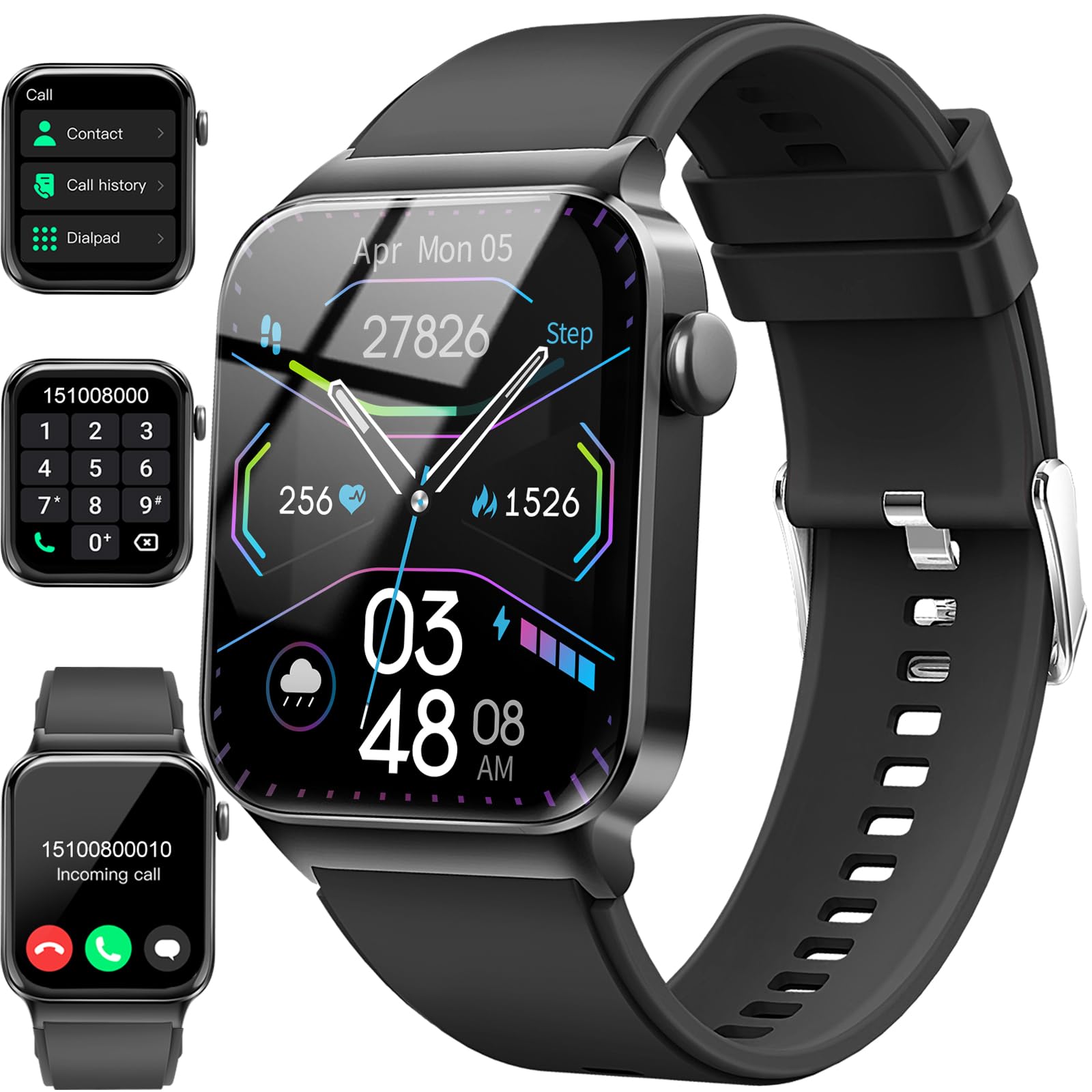 Foto 1 | Reloj Smartwatch Donerton Negro con Bluetooth-Venta Internacional