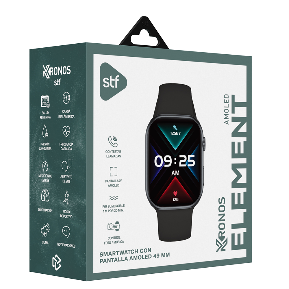 Foto 6 pulgar | Reloj Smartwatch Stf  Negro con Bluetooth