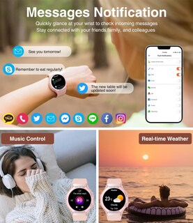 Foto 3 | Reloj Smartwatch Lige Rosa con Bluetooth-Venta Internacional