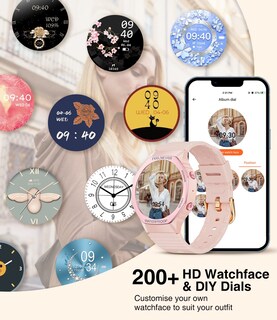 Foto 7 | Reloj Smartwatch Lige Rosa con Bluetooth-Venta Internacional