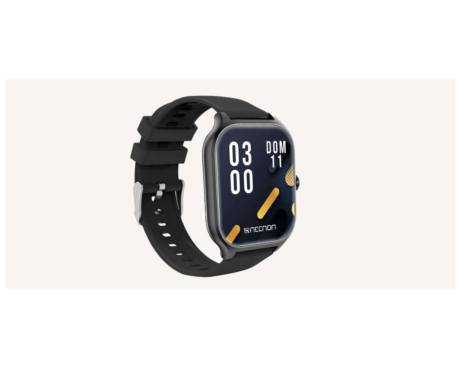 Smartwatch NSW-101 Negro con Función de Medición de Calorías y Vibración