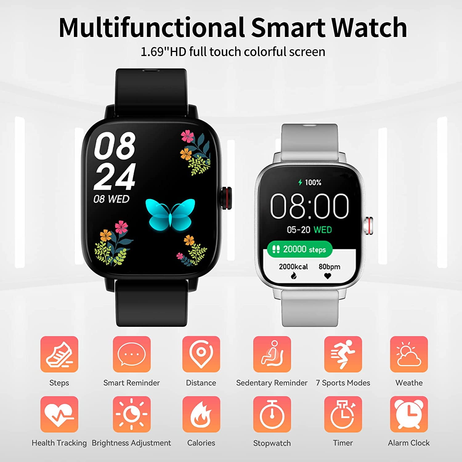 Foto 3 pulgar | Reloj Smartwatch Negro con Bluetooth-Venta Internacional