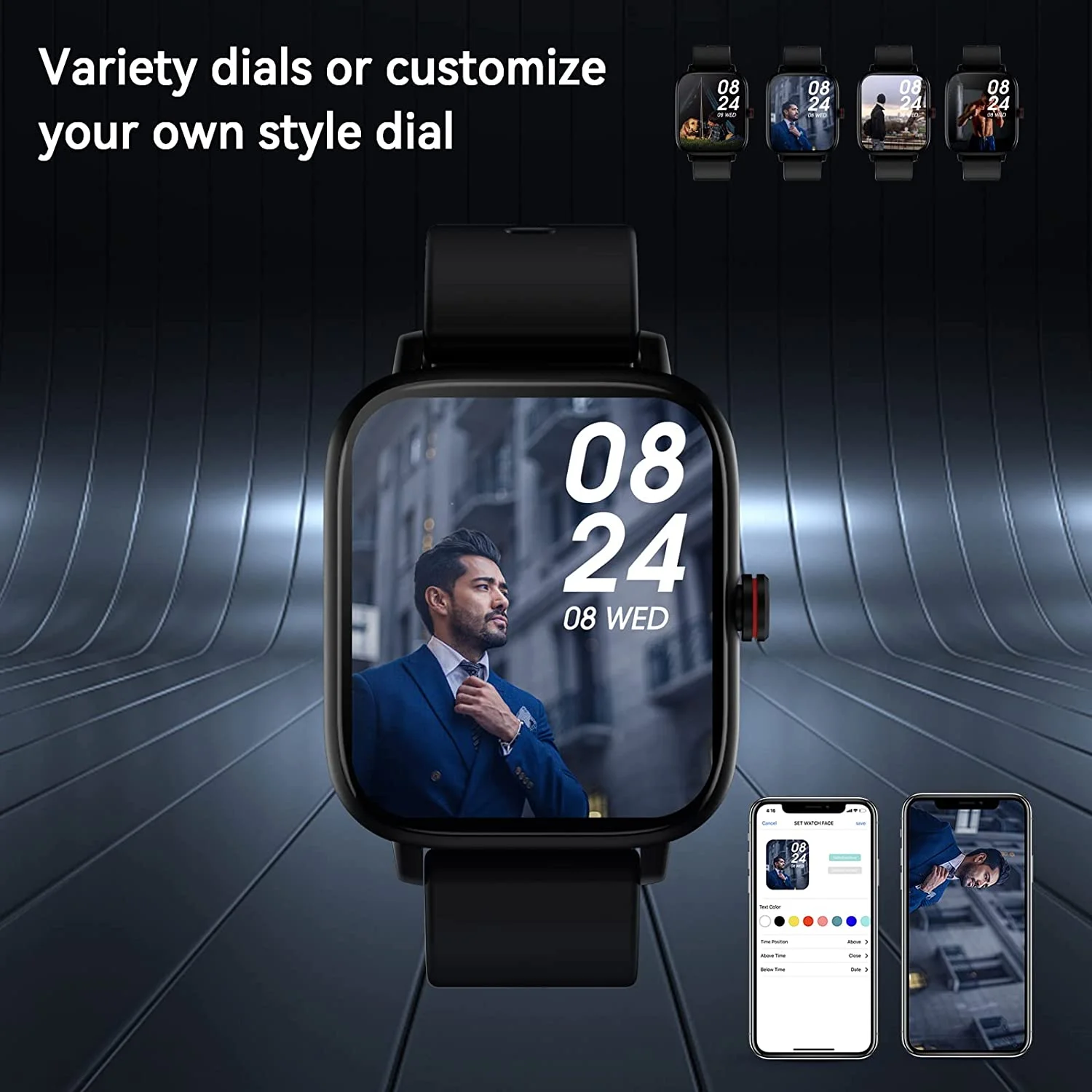 Foto 4 pulgar | Reloj Smartwatch Negro con Bluetooth-Venta Internacional