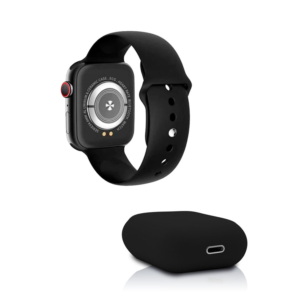 Foto 4 pulgar | Kit Smartwatch Y Audífonos Twins Negro