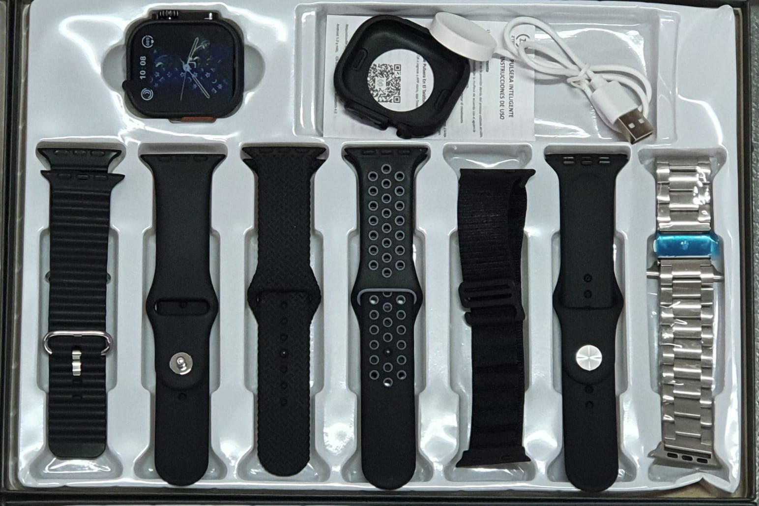 Foto 2 pulgar | Kit Smartwatch Ultra9 7+1 Con7 Correas