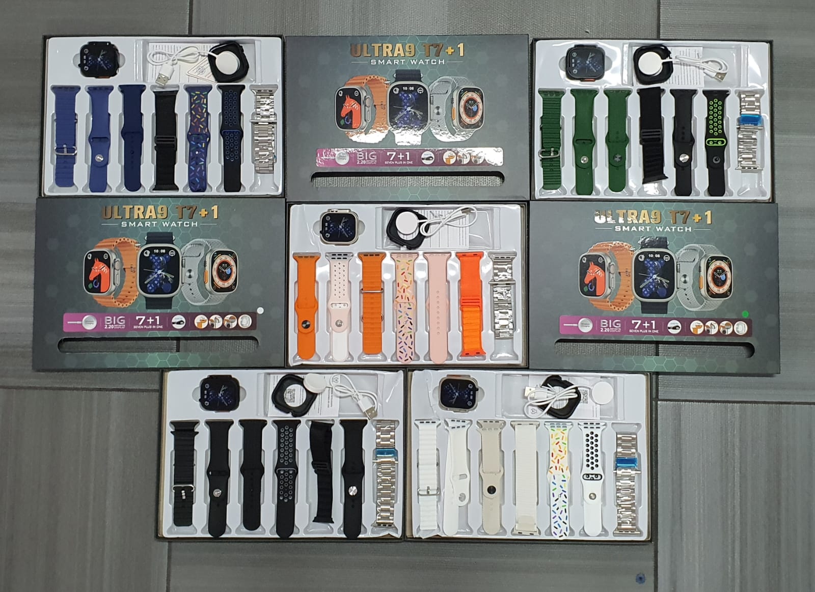 Foto 7 pulgar | Kit Smartwatch Ultra9 7+1 Con7 Correas