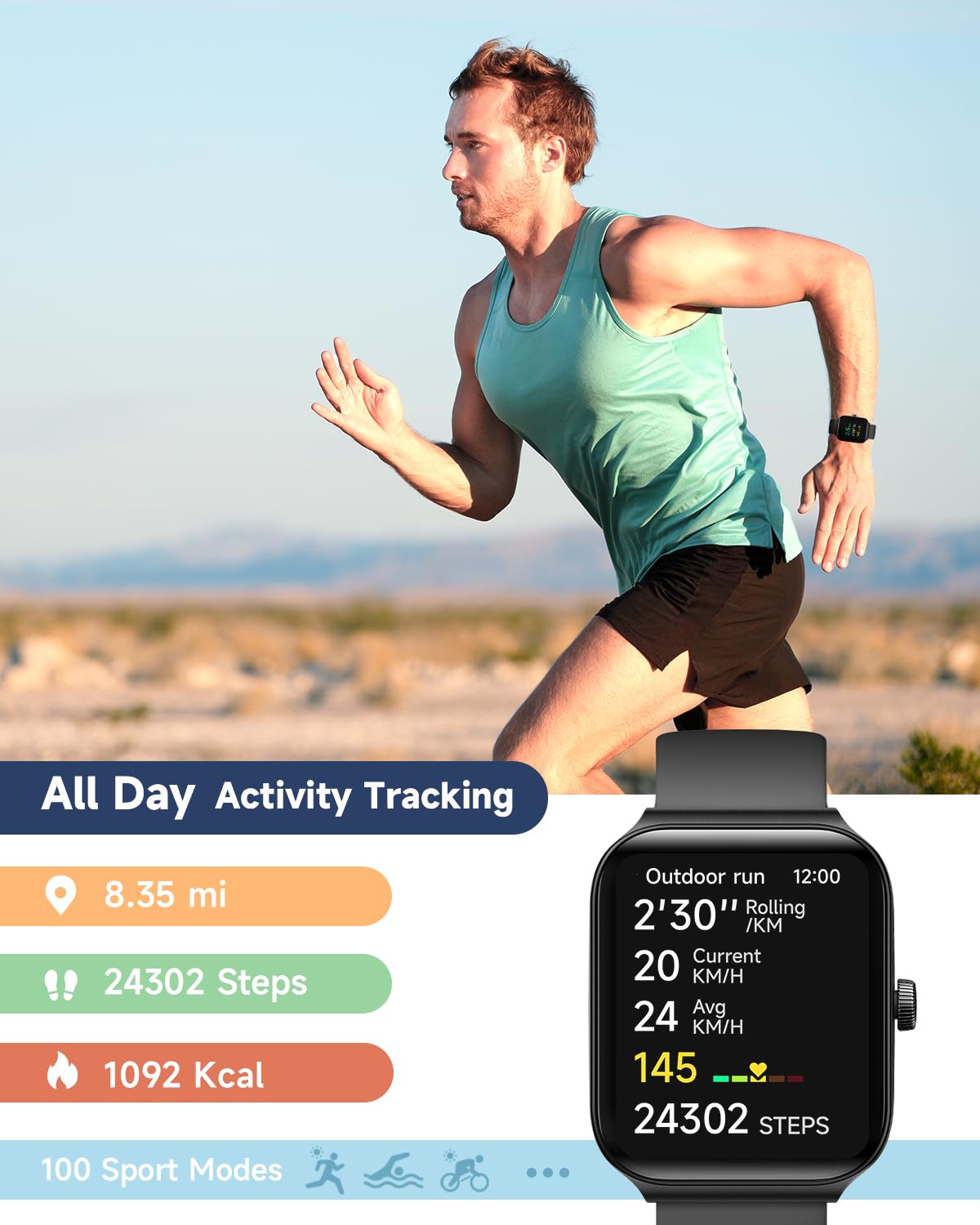 Foto 6 pulgar | SmartWatch Toobur Ip68 a Prueba De Agua Android E Ios - Venta Internacional