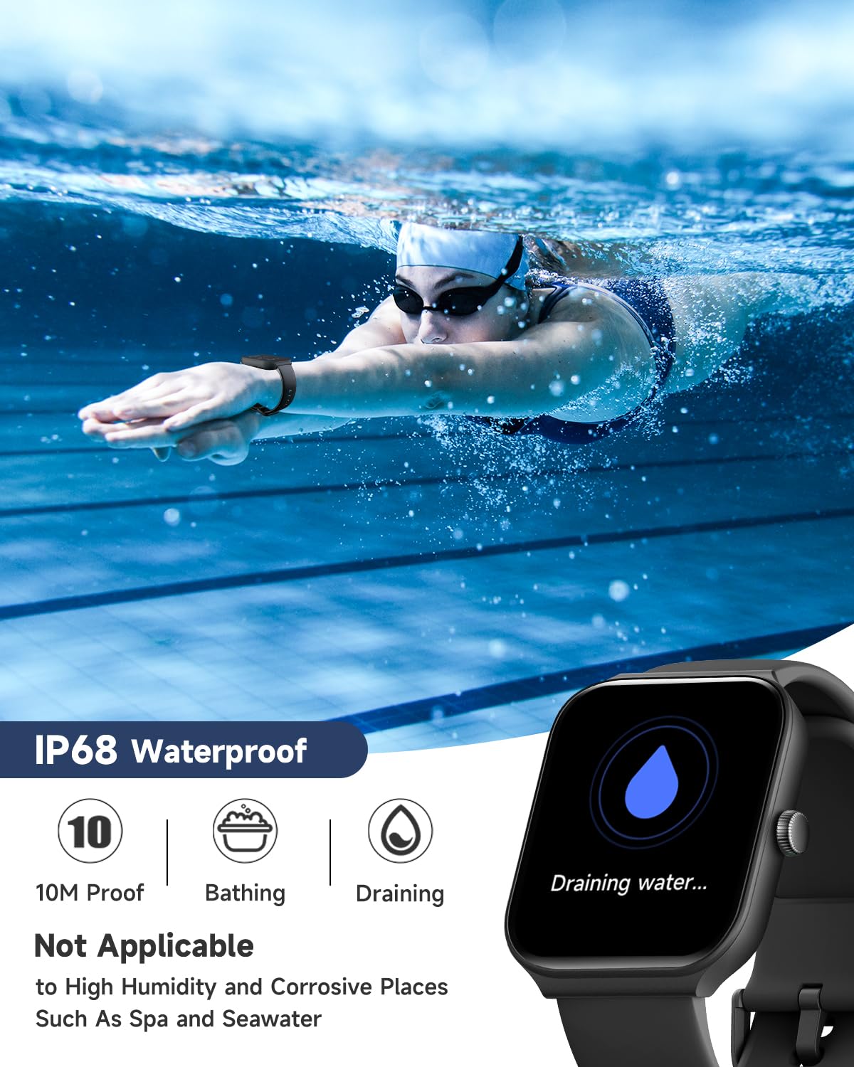 Foto 8 pulgar | SmartWatch Toobur Ip68 a Prueba De Agua Android E Ios - Venta Internacional