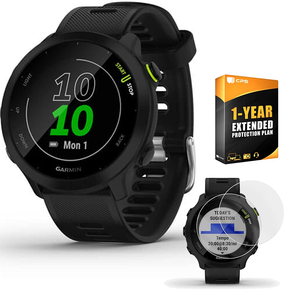 Foto 2 pulgar | Reloj Gps Para Correr Garmin Forerunner 55 Negro + 2 Protectores De Pantalla - Venta Internacional.