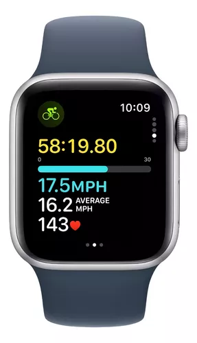 Foto 4 pulgar | Apple Watch SE GPS 2da Gen Plateado 40 mm Correa Deportiva