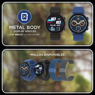 Foto 6 | Reloj Inteligente X-View Quantum Watch Q9 AMOLED 1.43" con Bluetooth Medidor de Pulsaciones y Oxígeno Batería 5-7 Días