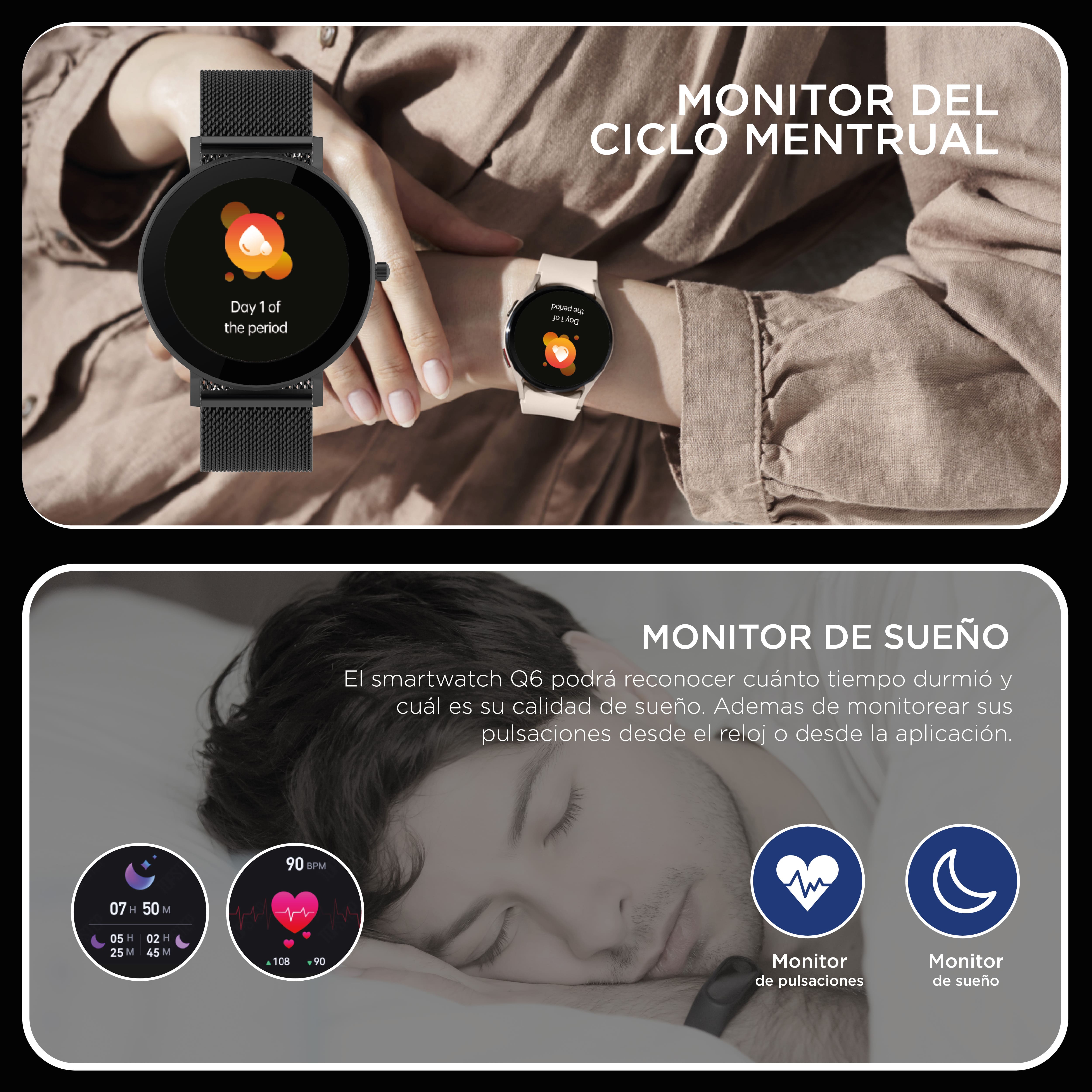 Foto 6 pulgar | Smartwatch X-view Quantum Watch Q6 Black