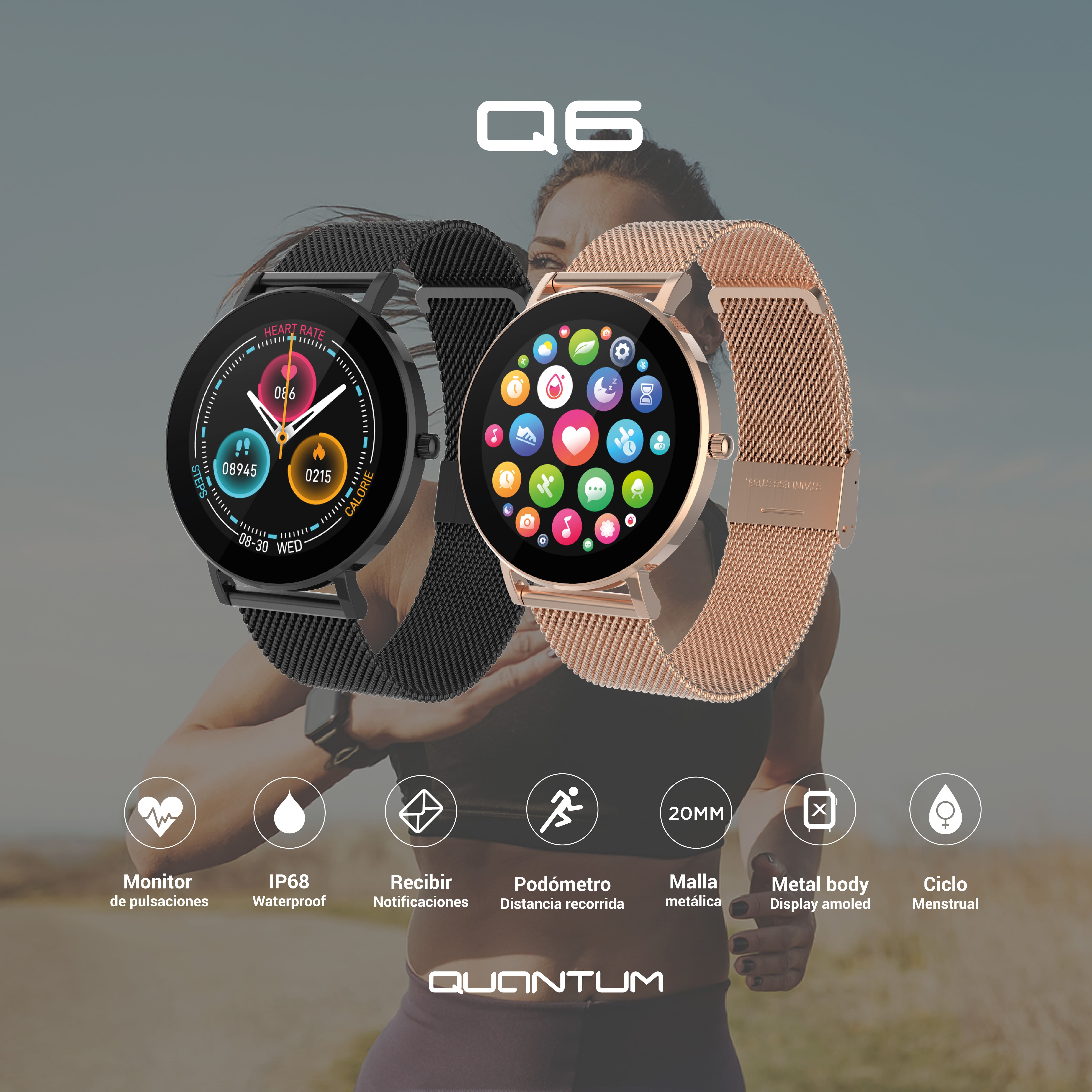 Foto 8 pulgar | Smartwatch X-view Quantum Watch Q6 Black