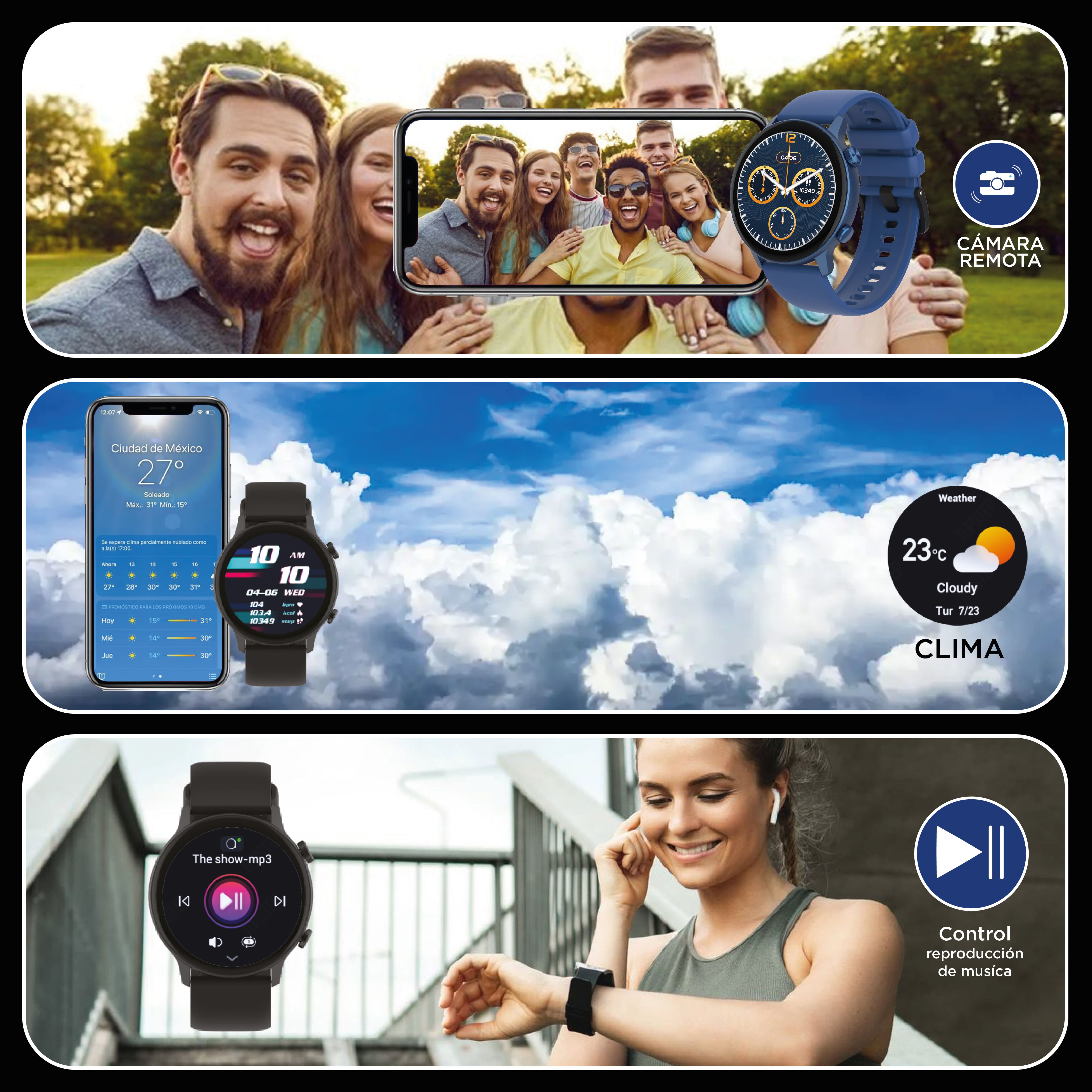 Foto 2 | Reloj Inteligente X-View AMOLED 1.43" con Bluetooth Medidor de Pulsaciones y Oxígeno Batería 5-7 Días