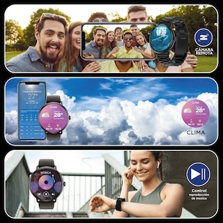 Foto 3 | Smartwatch Q8 X-View Pantalla AMOLED Llamadas Medidor de Pulsaciones y Resistencia al Agua