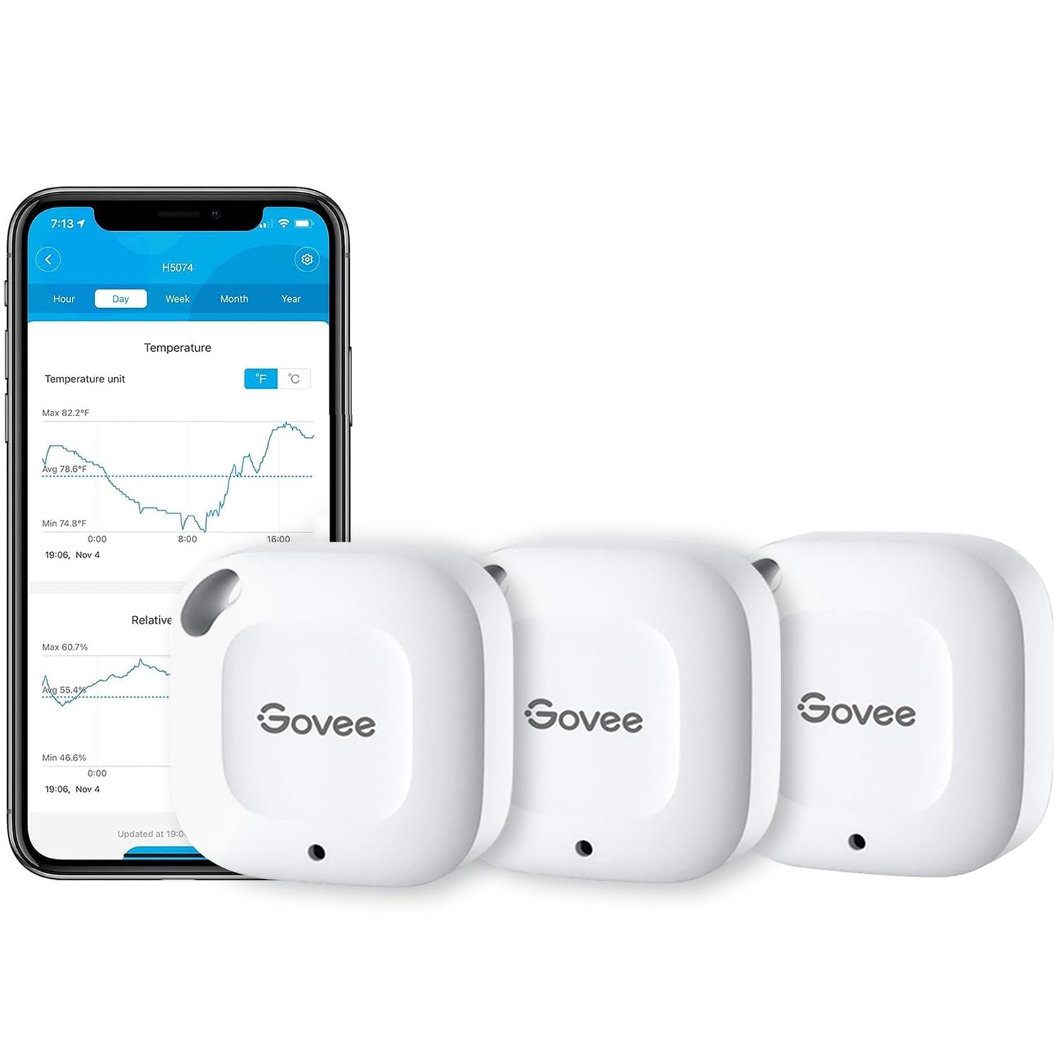 Higrómetro Termómetro Govee Bluetooth Inalámbrico, Paquete De 3 - Venta Internacional.