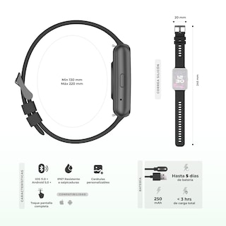 Foto 3 | Smartband Binden Era Fit View Amoled 1.74” Realiza Llamadas