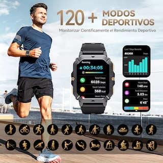 Foto 5 | Reloj Inteligente Resistente Al Agua Eo Safe Imports Esi-15465 Negro