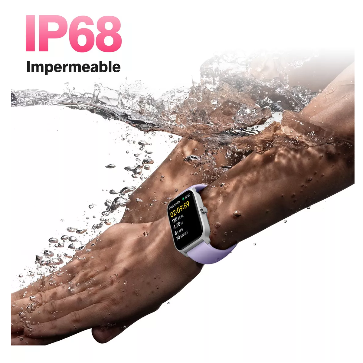 Foto 4 pulgar | Smartwatch Reloj Inteligente Bluetooth Eo Safe Imports Esi-15464 Purpura