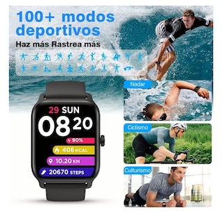 Foto 3 | Smartwatch Reloj Inteligente Bluetooth Eo Safe Imports Esi-15461 Negro