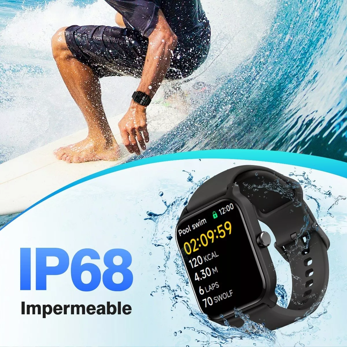 Foto 5 pulgar | Smartwatch Reloj Inteligente Bluetooth Eo Safe Imports Esi-15461 Negro