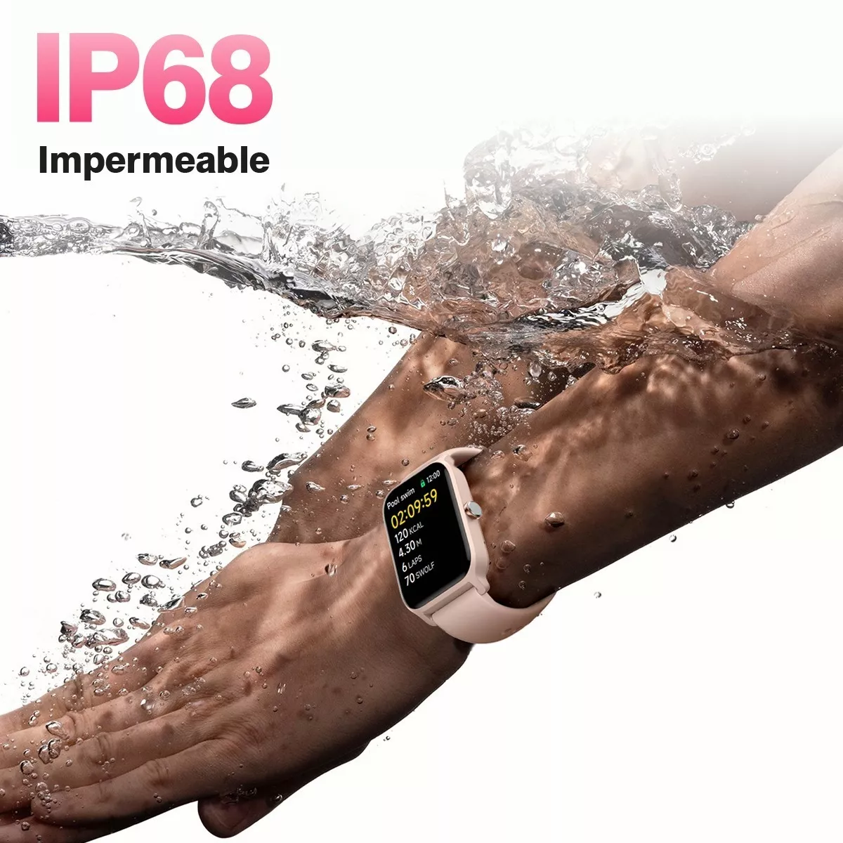 Foto 4 pulgar | Smartwatch Reloj Inteligente Bluetooth Eo Safe Imports Esi-15462 Rosa