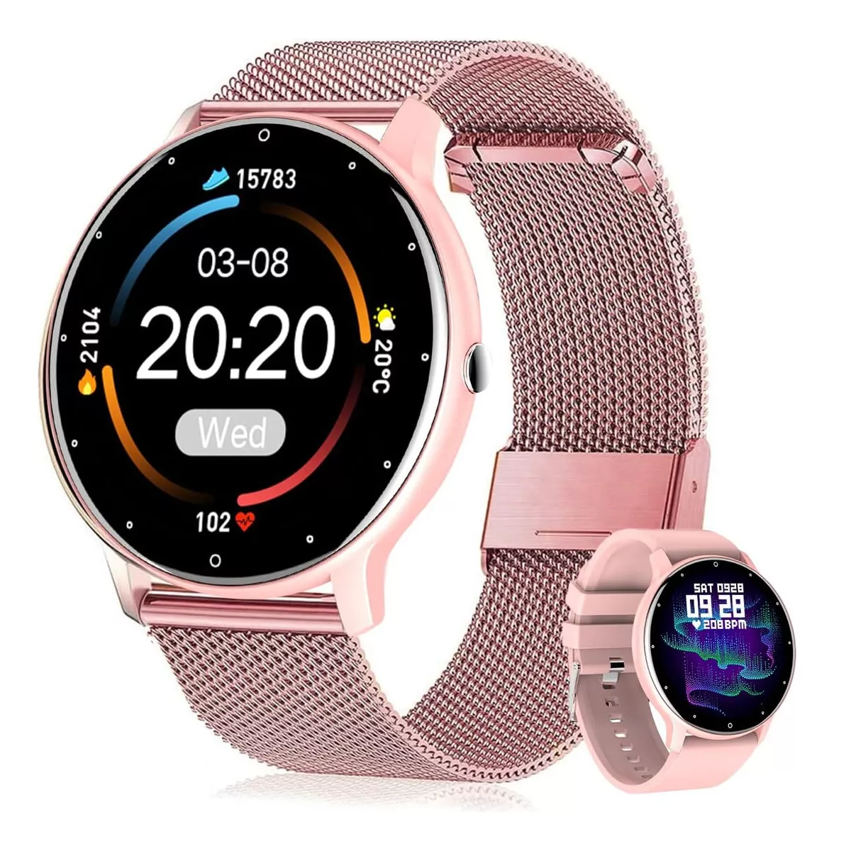 Foto 2 | Smartwatch Reloj Inteligente Deportivo Eo Safe Imports Esi-15466 Rosa