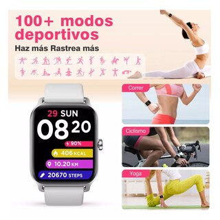 Foto 2 | Smartwatch Reloj Inteligente Bluetooth Eo Safe Imports Esi-15460 Blanco