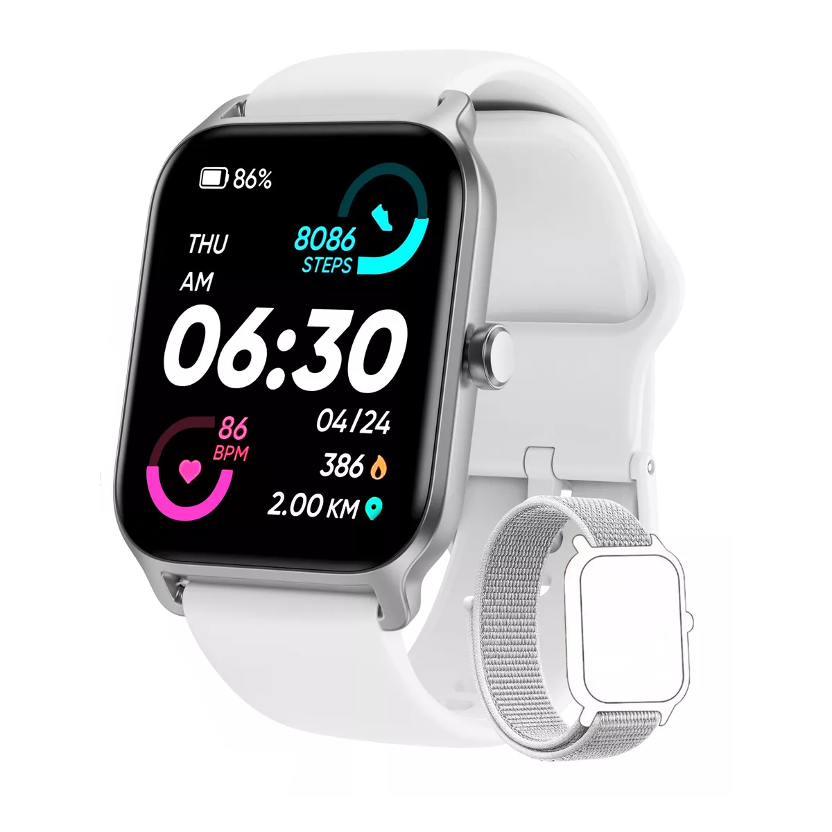 Foto 6 pulgar | Smartwatch Reloj Inteligente Bluetooth Eo Safe Imports Esi-15460 Blanco