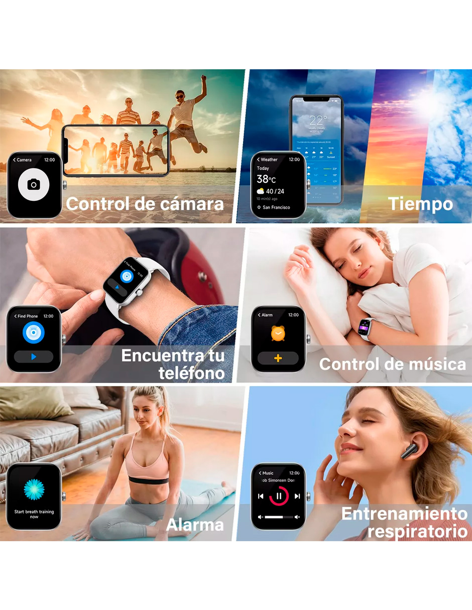 Foto 7 pulgar | Reloj Inteligente Id-w19 Petukita Box Pantalla Hd Llamadas Bluetooth Compatible Con Asistente Virtual