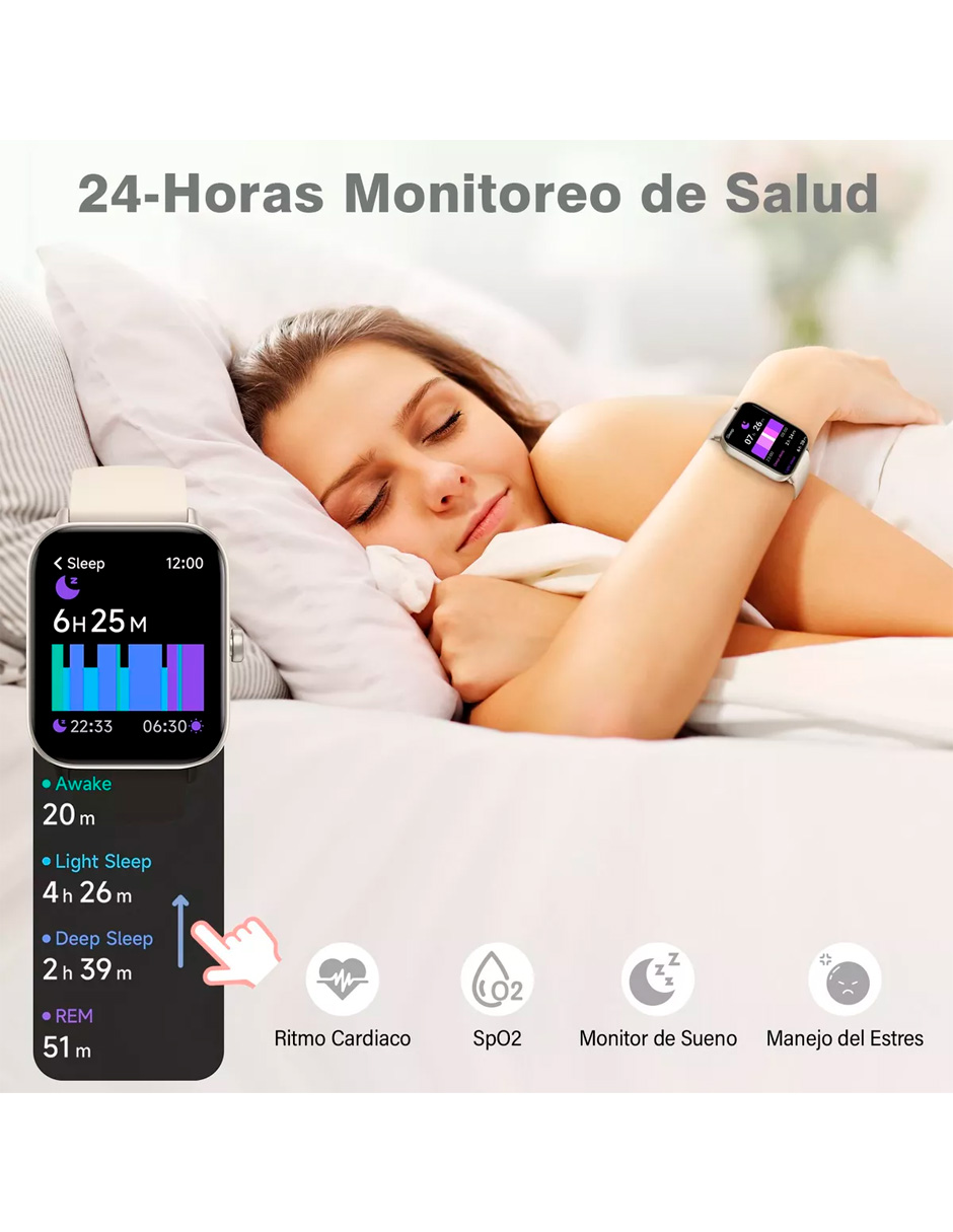 Foto 7 pulgar | Reloj Inteligente Id-w19 Petukita Box Pantalla Hd Llamadas Bluetooth Compatible Con Asistente Virtual