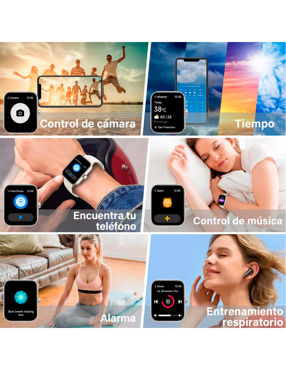 Foto 9 pulgar | Reloj Inteligente Id-w19 Petukita Box Pantalla Hd Llamadas Bluetooth Compatible Con Asistente Virtual