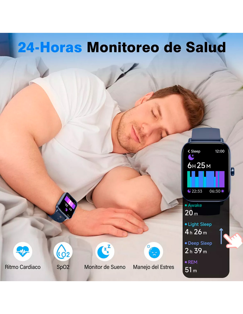 Foto 7 pulgar | Reloj Inteligente Id-w19 Petukita Box Pantalla Hd Llamadas Bluetooth Compatible  Con Asistente Virtual