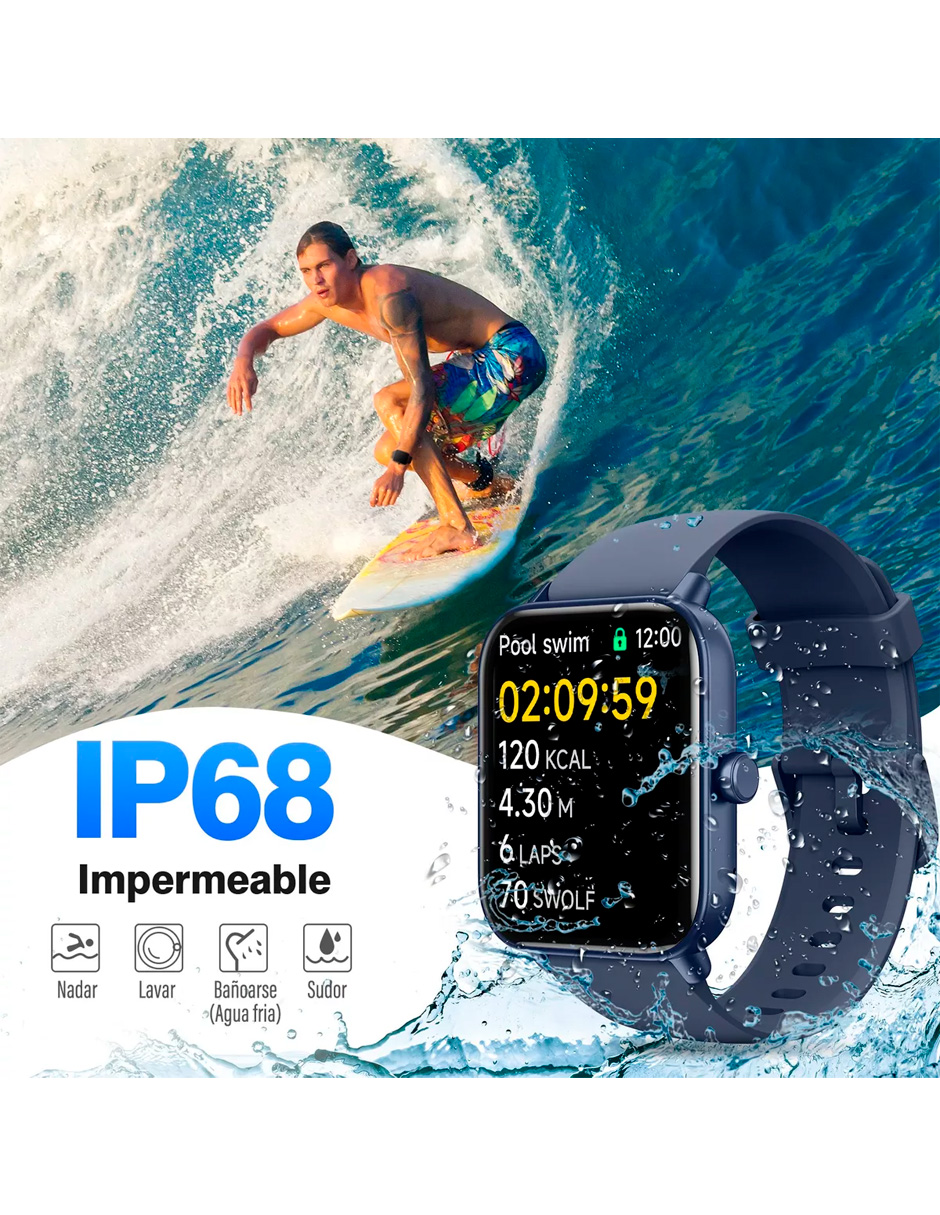 Foto 8 pulgar | Reloj Inteligente Id-w19 Petukita Box Pantalla Hd Llamadas Bluetooth Compatible  Con Asistente Virtual