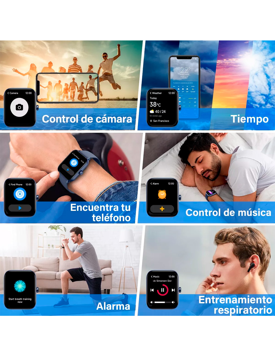 Foto 9 pulgar | Reloj Inteligente Id-w19 Petukita Box Pantalla Hd Llamadas Bluetooth Compatible  Con Asistente Virtual