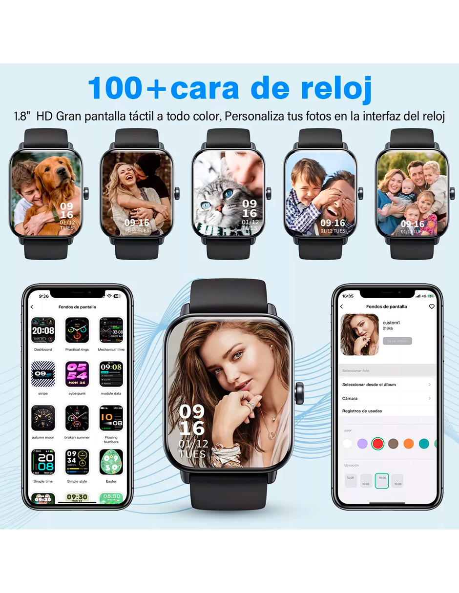 Foto 4 pulgar | Reloj Inteligente Id-w19 Petukita Box Pantalla Hd Llamadas Bluetooth Compatible Con Asistente Virtual