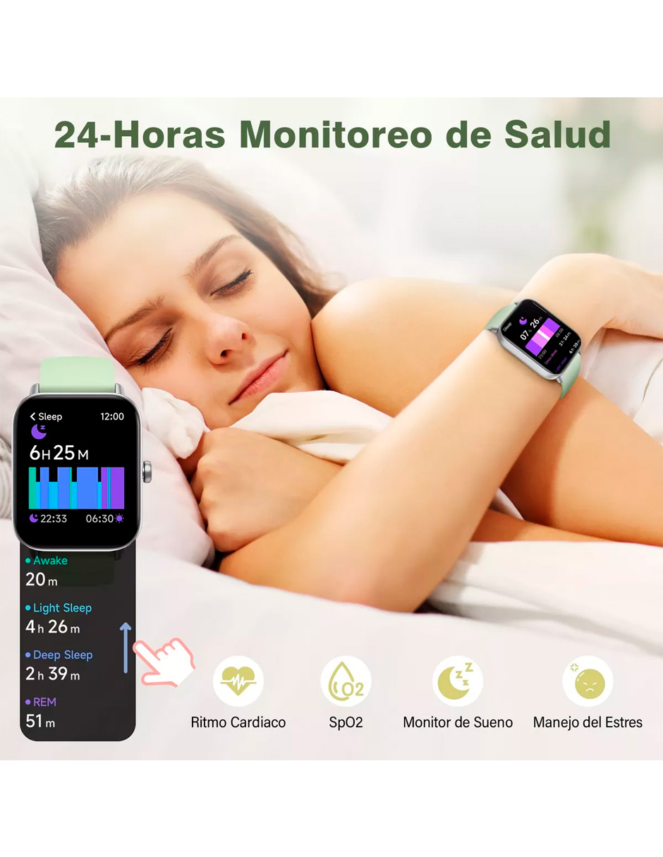 Foto 6 | Reloj Inteligente Id-w19 Petukita Box Pantalla Hd Llamadas Bluetooth Compatible Con Asistente Virtual