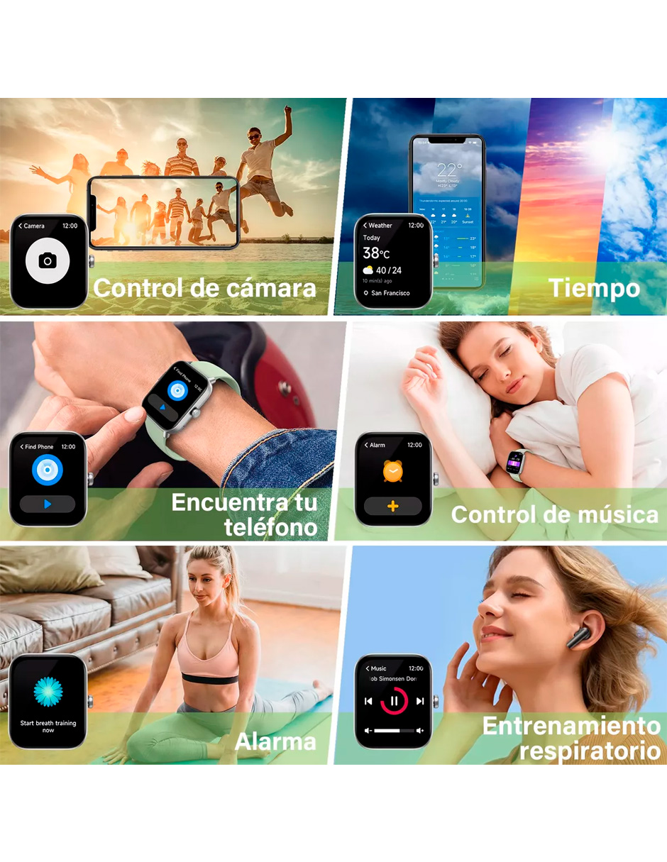 Foto 9 pulgar | Reloj Inteligente Id-w19 Petukita Box Pantalla Hd Llamadas Bluetooth Compatible Con Asistente Virtual