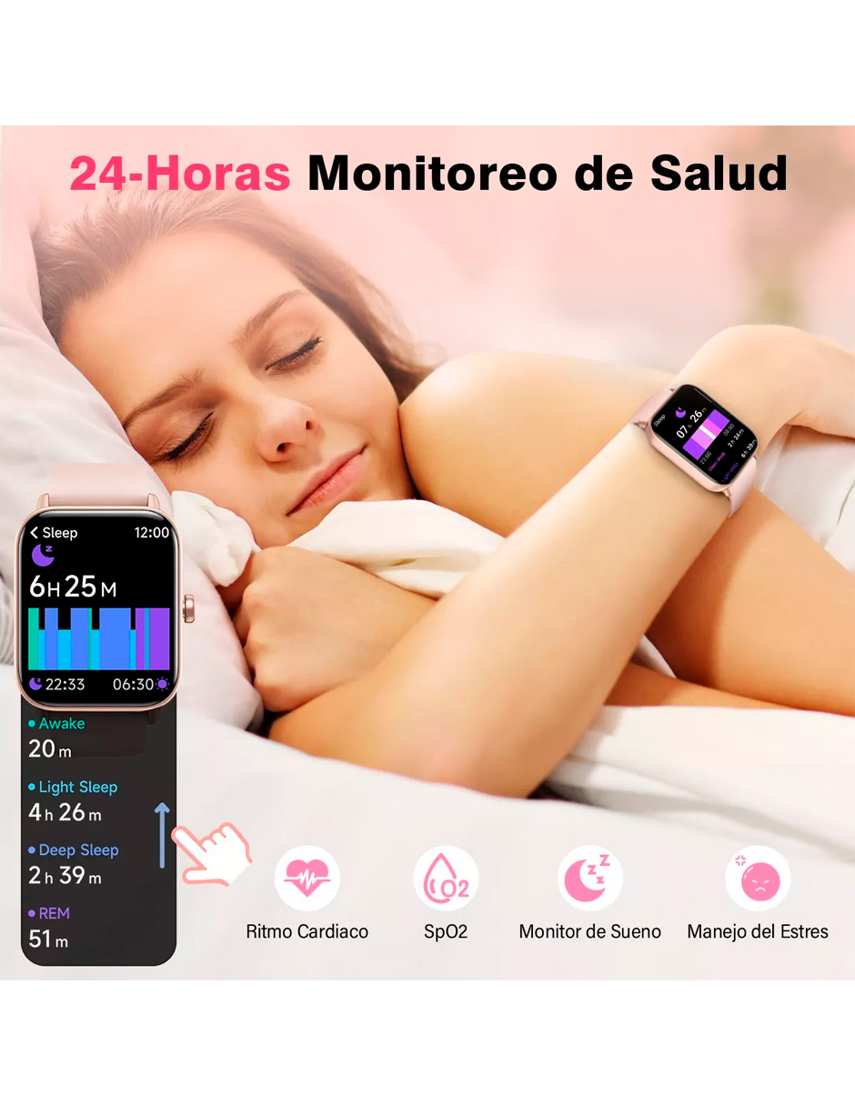 Foto 5 | Reloj Inteligente Id-w19 Petukita Box Pantalla Hd Llamadas Bluetooth Compatible Con Asistente Virtual