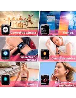 Foto 8 | Reloj Inteligente Id-w19 Petukita Box Pantalla Hd Llamadas Bluetooth Compatible Con Asistente Virtual