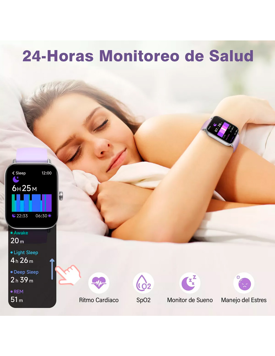 Foto 6 pulgar | Reloj Inteligente Id-w19 Petukita Box Pantalla Hd Llamadas Bluetooth Compatible Con Asistente Virtual